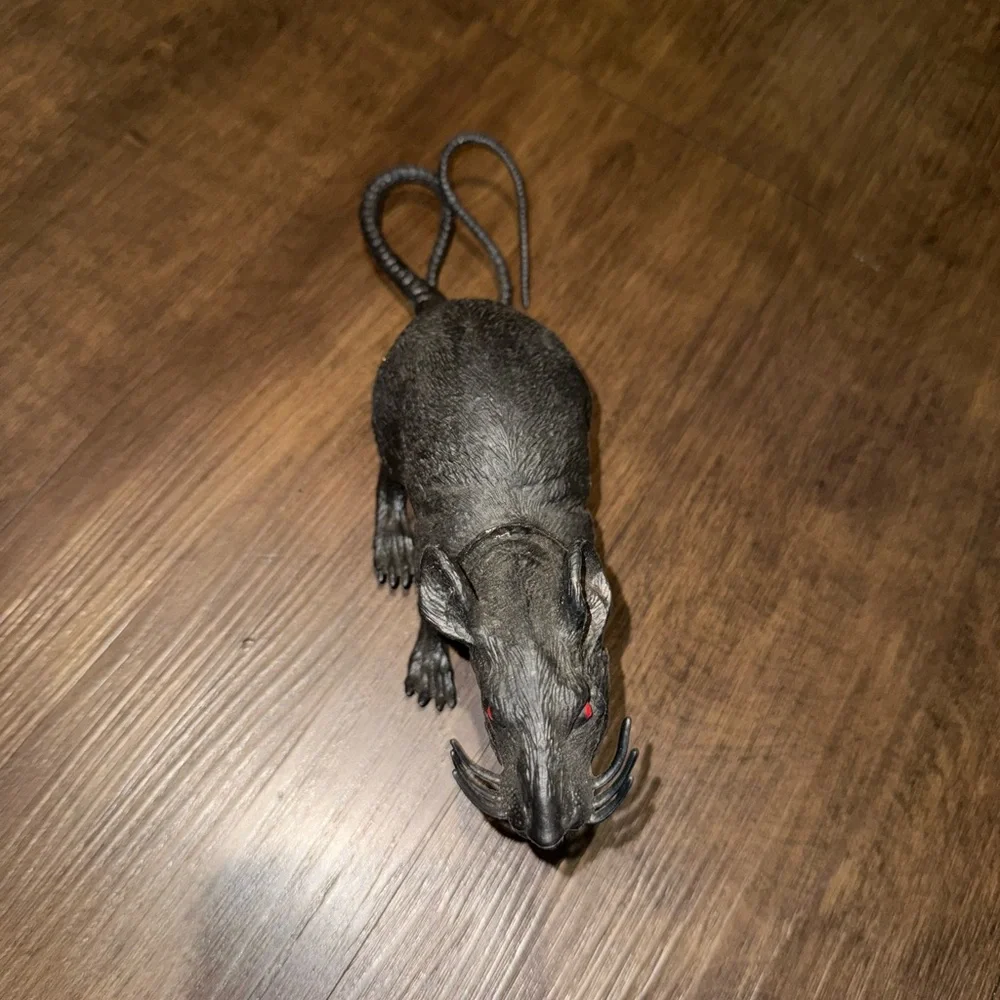Realistic Black Mouse Toy for Small Pets